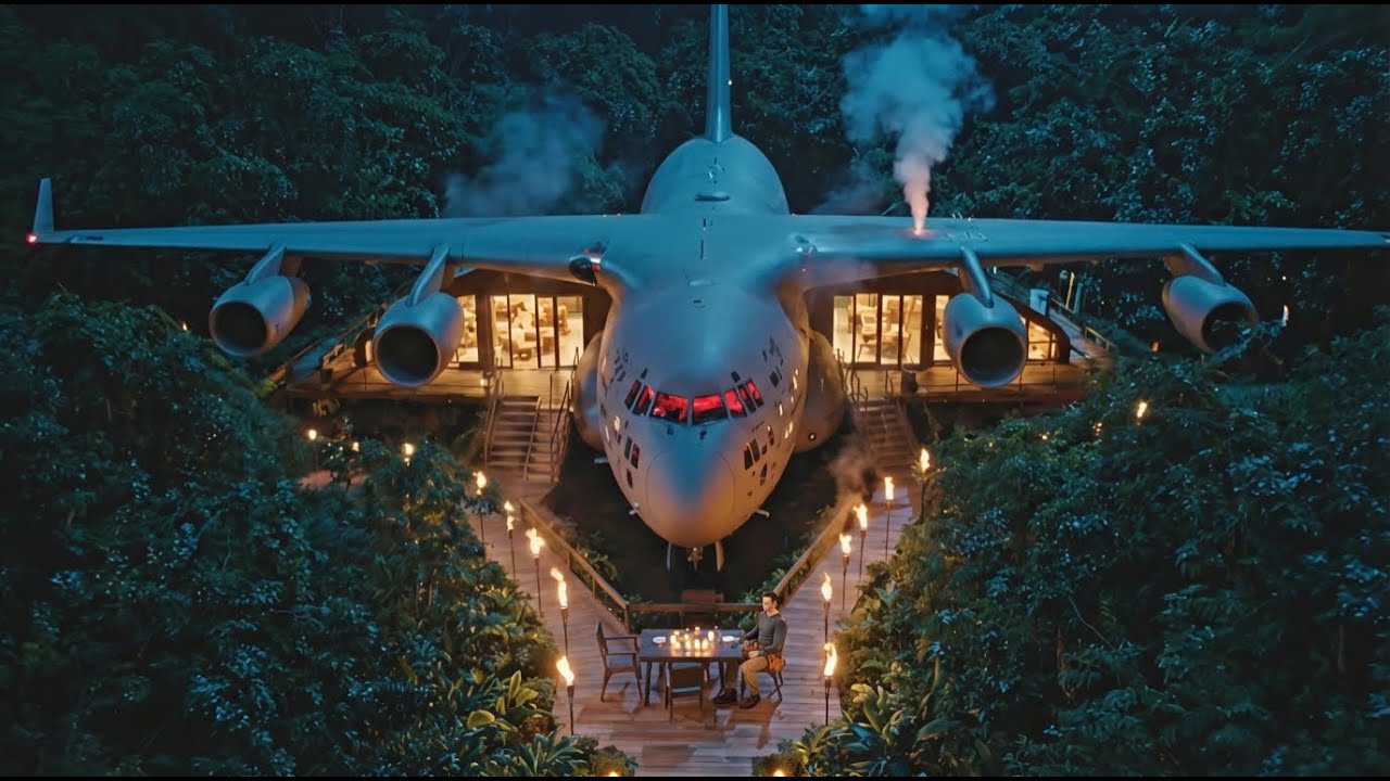 From an Abandoned C-17 Globemaster to a Modern Forest Home | Full ASMR Build Process