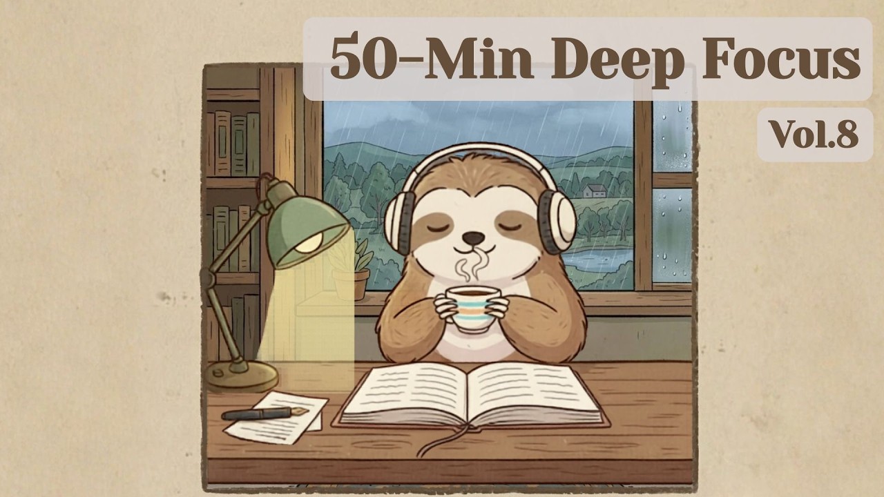 50-Min Deep Work Flow Vol.8: Productive Rainy Day [Neo Soul Mix / 5-50-5 Timer]