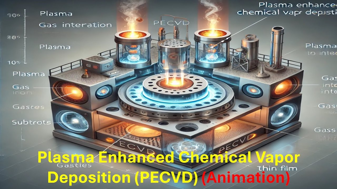 Plasma Enhanced Chemical Vapor Deposition (PECVD) Animation Explainer #pecvd #thinfilmdeposition