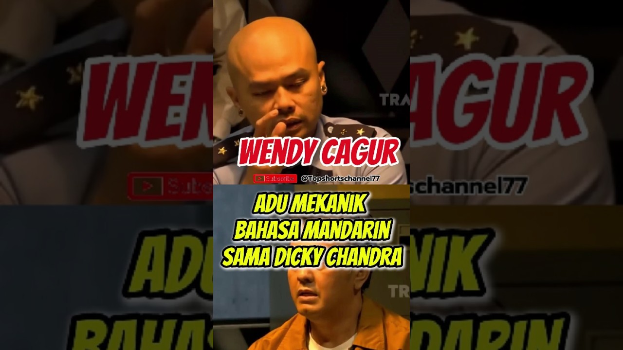 “Baru kali ini Wendy Cagur ketemu lawan seimbang… adu mekanik bahasa Mandarin! 😳🤣” 