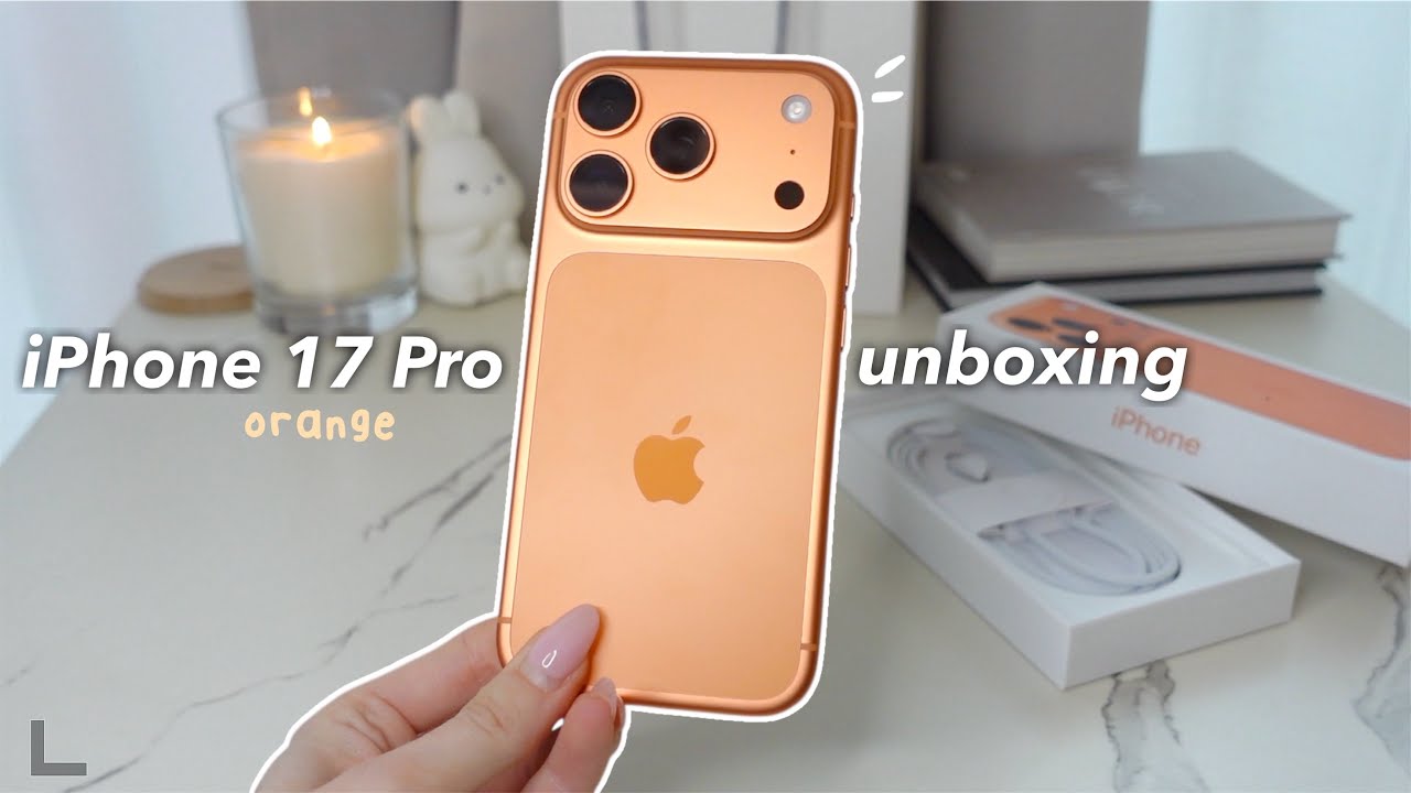 Estetyczne rozpakowanie iPhone'a 17 Pro (kosmiczna pomarańcza) &ndash; konfiguracja, personalizacja, ak...