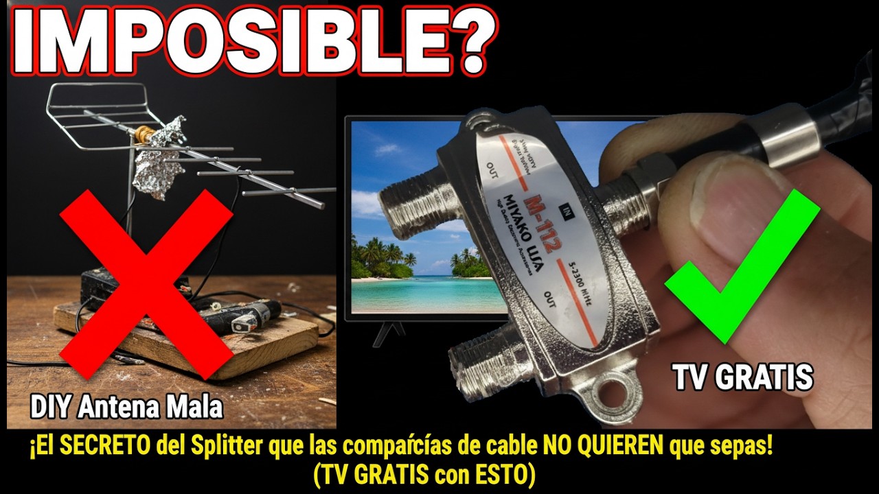 ¡El SECRETO del Splitter que las compañías de cable NO QUIEREN que sepas! (TV GRATIS con ESTO)
