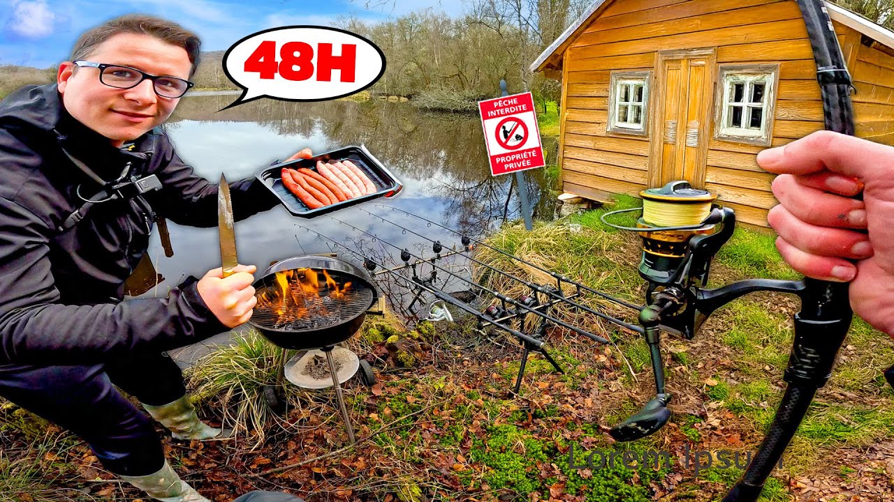 48h pour Attraper des Poissons dans cet Étang Jamais Pêché ! (Pêcher, manger, camper - RentALake)