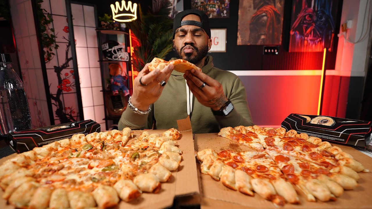 Давайте попробуем новую пиццу Cheesy Bites и соус Ranch Flight от Pizza Hut.