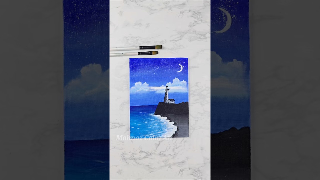 "Eternal Light"🌊Easy Painting for Beginners 