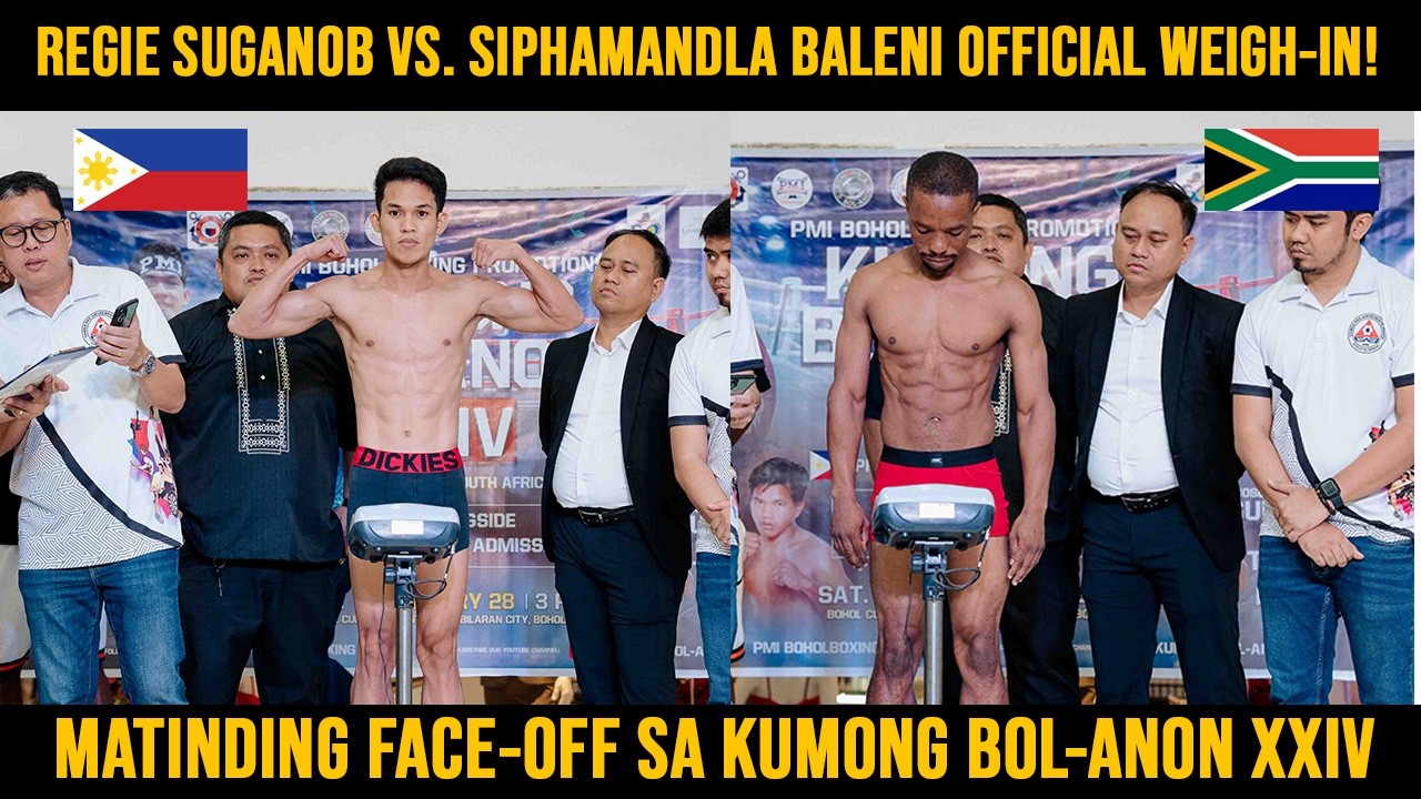 Официальное взвешивание Реджи Суганоба против Сипхамандлы Балени! Жестокая схватка в Кумонг Бол-а...