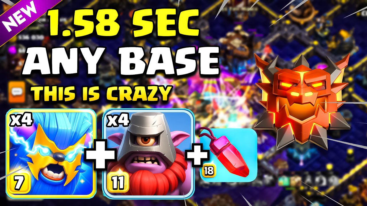 BEST SUPER YETI + THROWER Attack Strategy 🏆 - TH18 RANK BATTLE Attack Strategy (Town Hall 18)