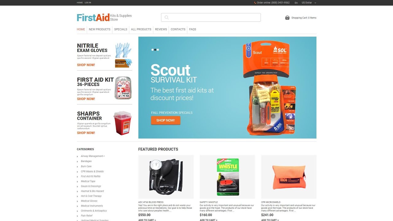 Ambulance ZenCart Template - 49253