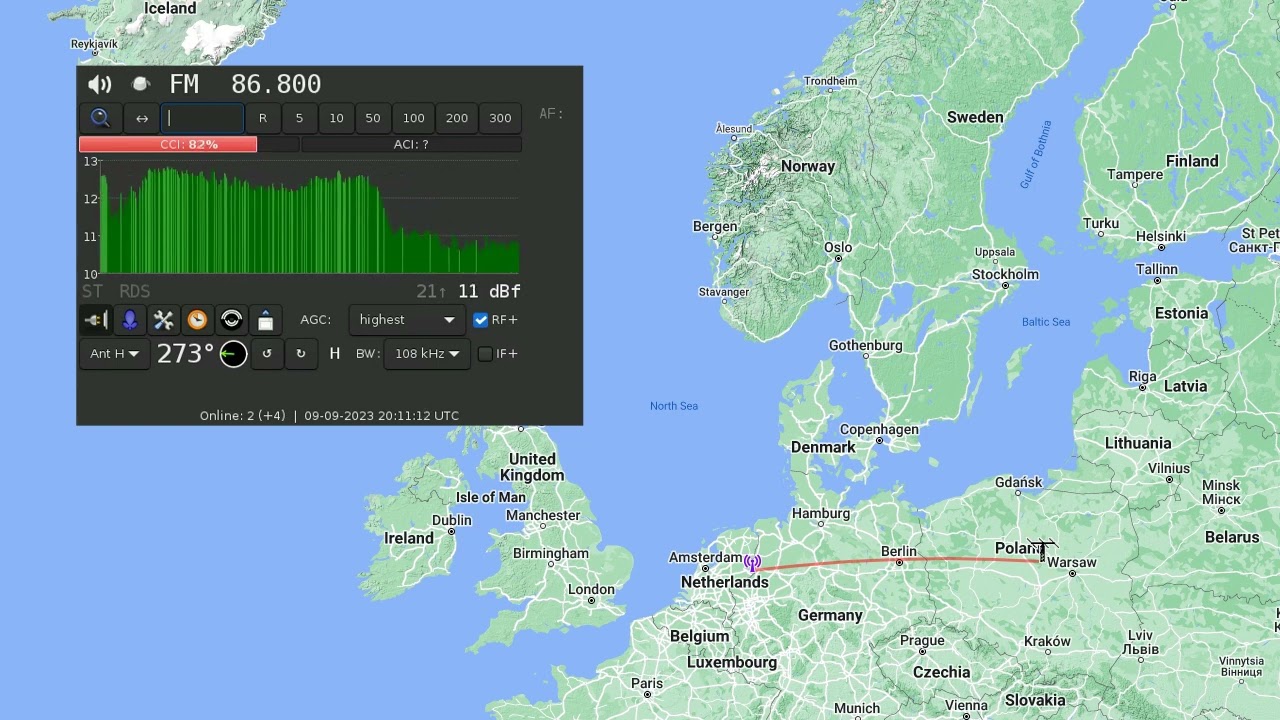 86.8 Black Arrow from The Netherlands via 870+ km TROPO in Poland