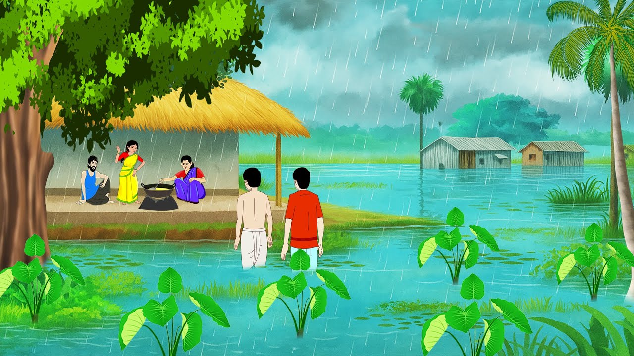 বৃষ্টির দিনে কচুর বিরিয়ানি । Bengali Moral Stories Cartoon । Rupkothar Golpo । Thakumar Jhuli