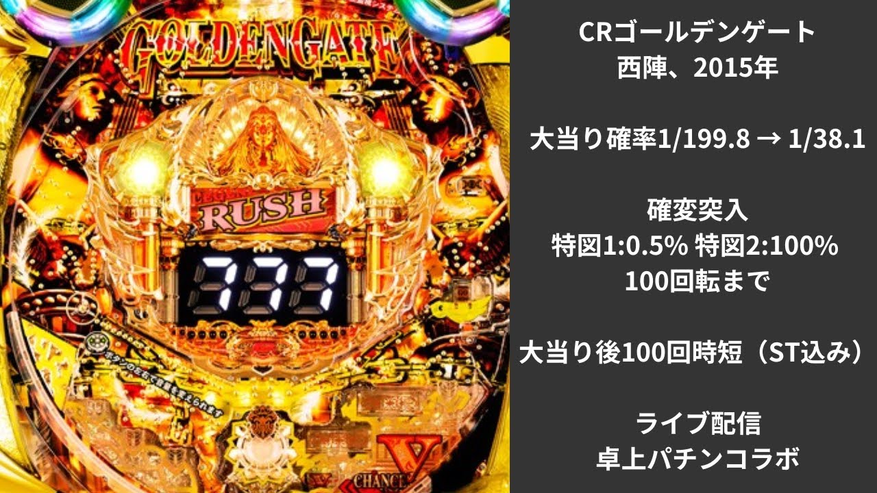 CRゴールデンゲート（西陣）ライブ配信中