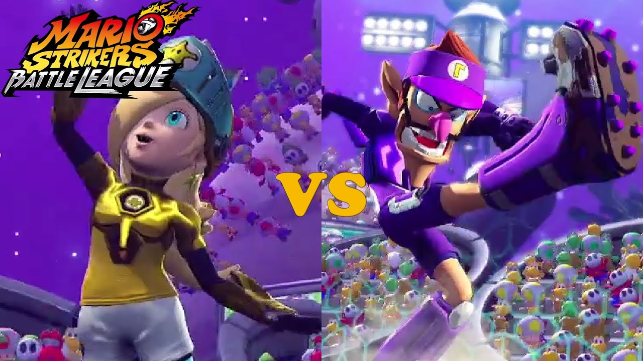Mario Strikers: Battle League - Team Rosalina vs Team Waluigi - Planetoid