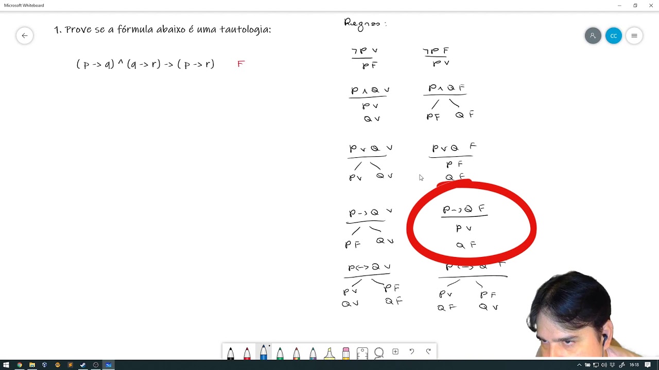 Método Tablô Semântico na LP - Prova de Tautologia