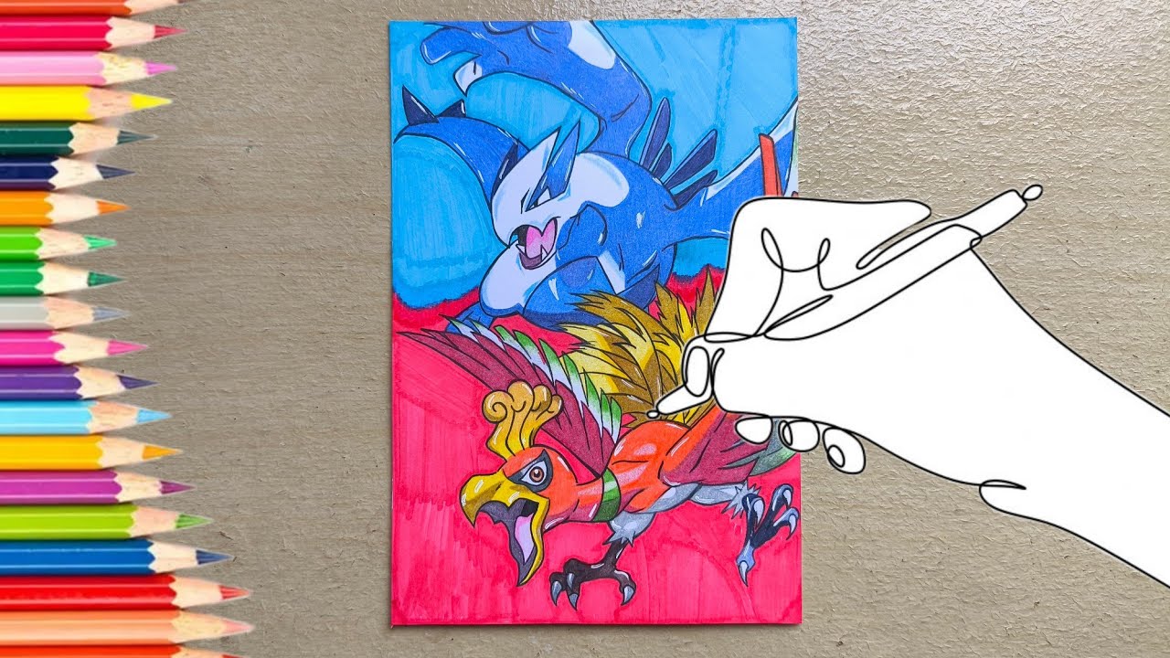 DESENHANDO POKÉMON (ESBOÇO + PINTURA)