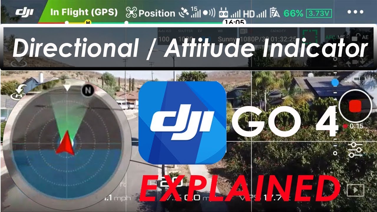 DJI GO 4 App - Directional / Attitude Indicator EXPLAINED - Mavic Pro Platinum Air Phantom Spark