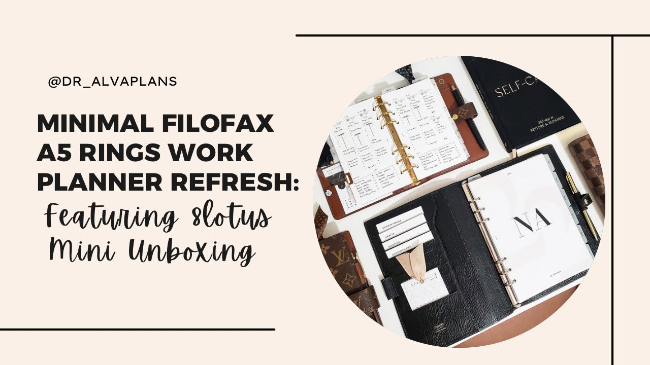 Minimal Filofax A5 Rings Work Planner Refresh: Featuring 8lotus Mini Unboxing