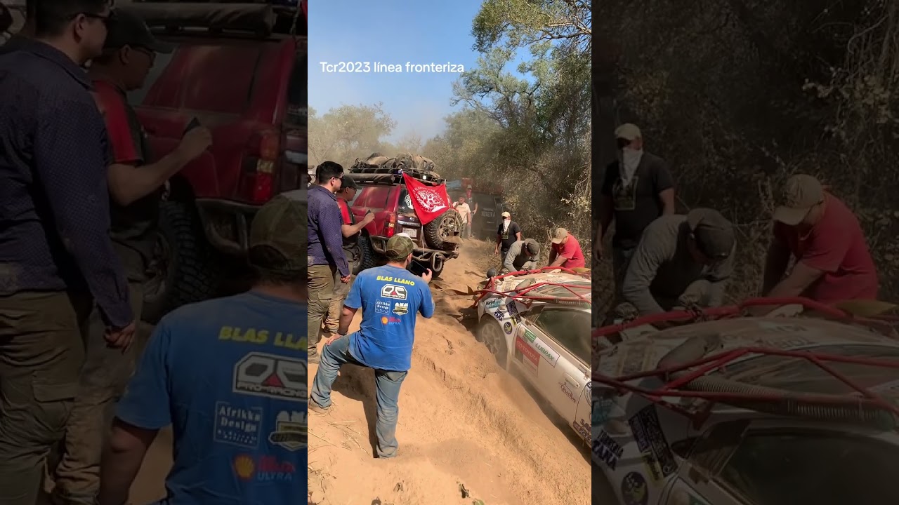 Transchaco rally 2023 línea fronteriza