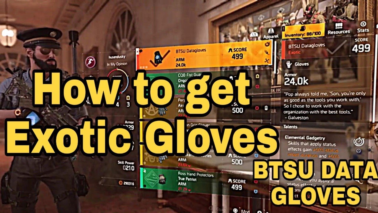 The Division 2 - How to get the Exotic Gloves ( BTSU DATA GLOVES )