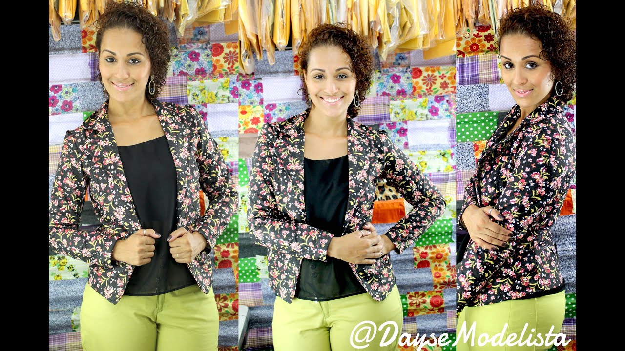 DIY COMO FAZER BLAZER/CORTE E COSTURA | Dayse Costa