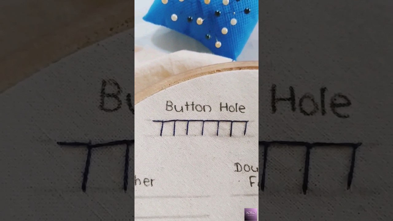 Button Hole Stitch ; Basic Embroidery Stitches #embroidery #handembroidery #basicembroiderystitches
