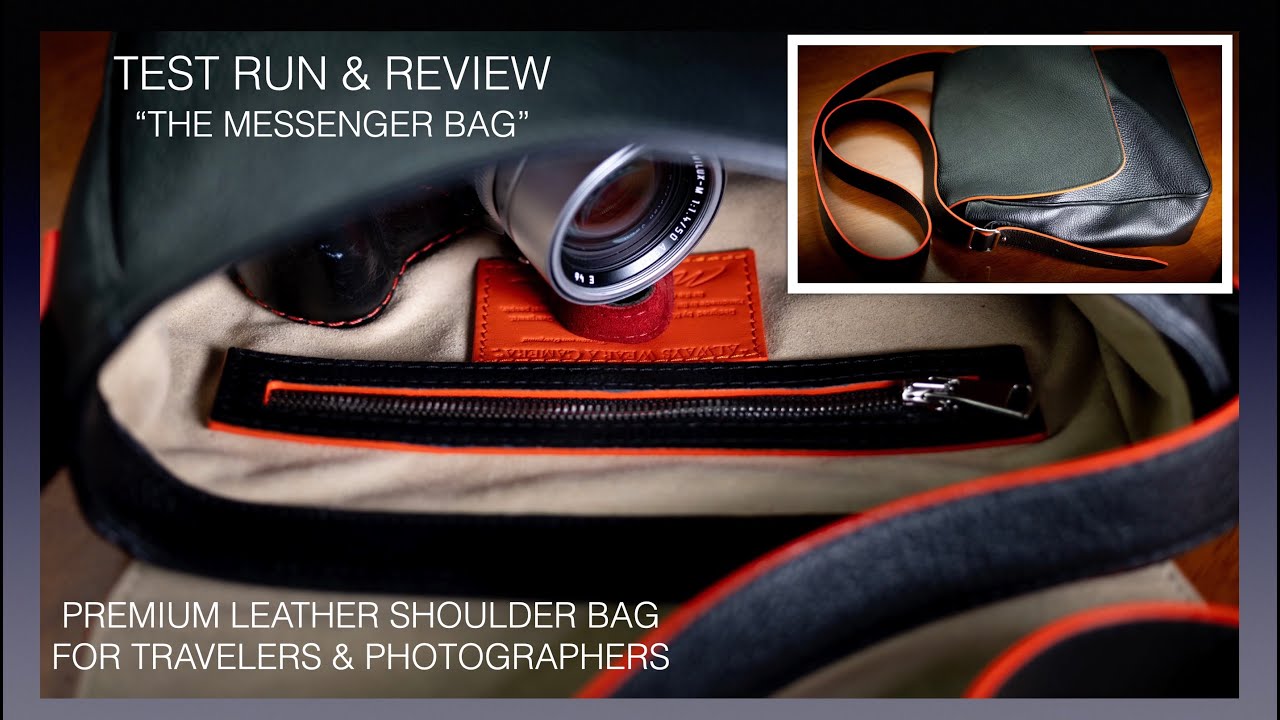 MESSENGER BAG - First test Review. Italian hand crafted. Premium leather shoulder bag - Overgaard