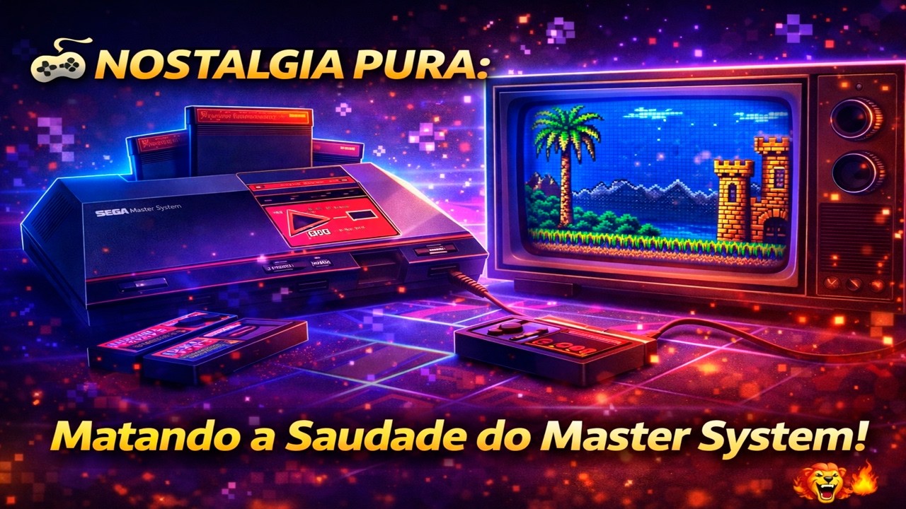 🔴🕹️ NOSTALGIA PURA: Matando a Saudade do Master System! 🦁🔥
