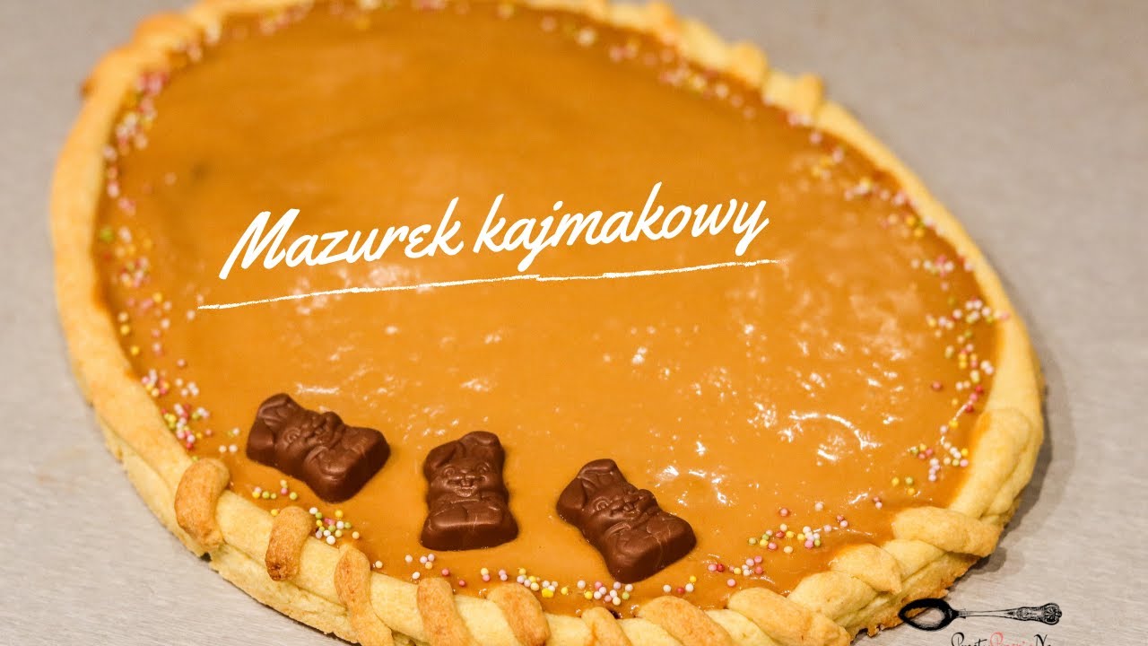 Mazurek kajmakowy - idealnie kruchy | ciasto na Wielkanoc