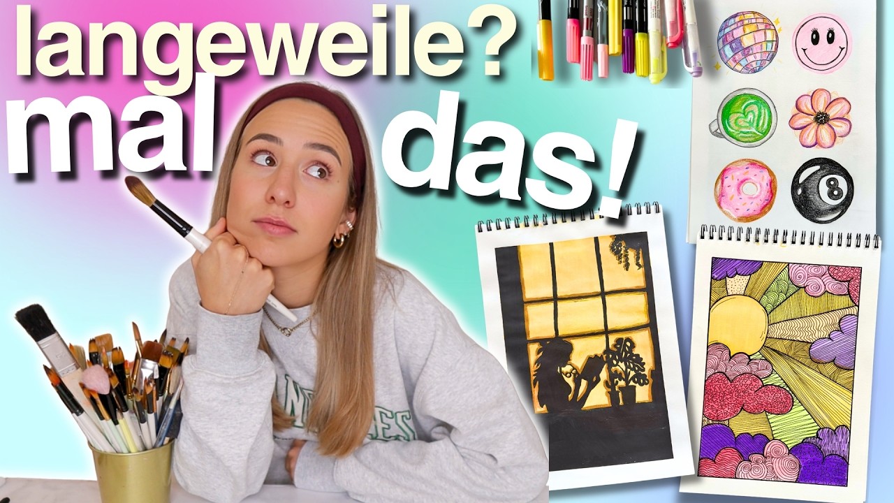 MALEN gegen LANGEWEILE 12 😑 Bilder malen für Anfänger - Cali Kessy
