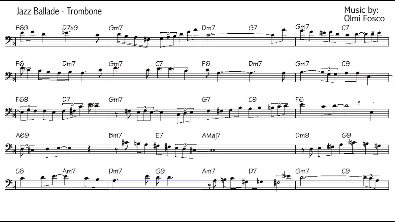 Trombone jazz Improvisation lesson - Beginner Level - 