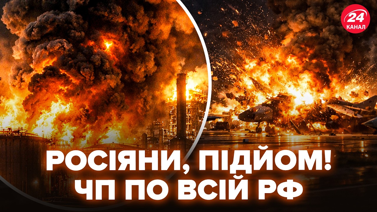 🔥В России НАЧАЛАСЬ ЖАРА (видео). Дроны АТАКОВАЛИ МЕГАЦЕЛЬ, ДЕСЯТКИ взрывов. Разнесли АВИАЦИЮ Путина
