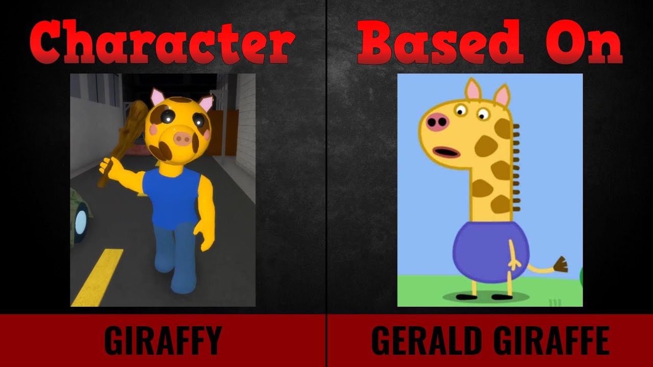Piggy Skins vs Peppa Pig Characters UPDATED