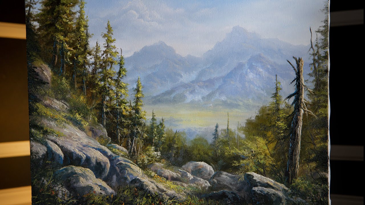 Mountain Top View - Oil Painting Demo