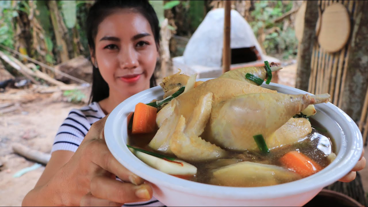 Chicken soup with fish sauce recipe cooking by Natural Life TV