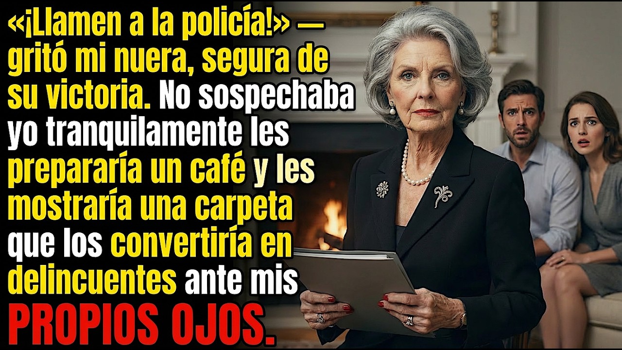 «¡Llamen a la POLICIA rápido!» — gritaba mi Nuera. Les preparé un café y les mostré una carpeta...