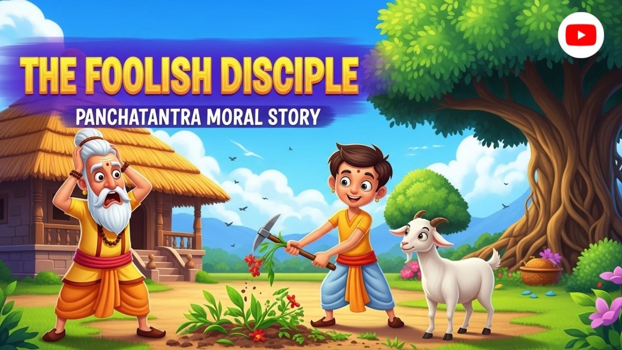 The Foolish Disciple | Panchatantra Story in English | Learn English through Animated Stories