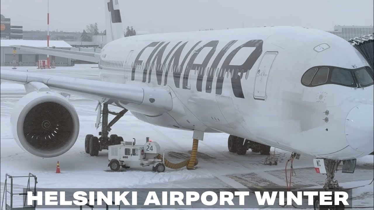Winter Wonderland at HELSINKI airport | Lentokenttä talvella