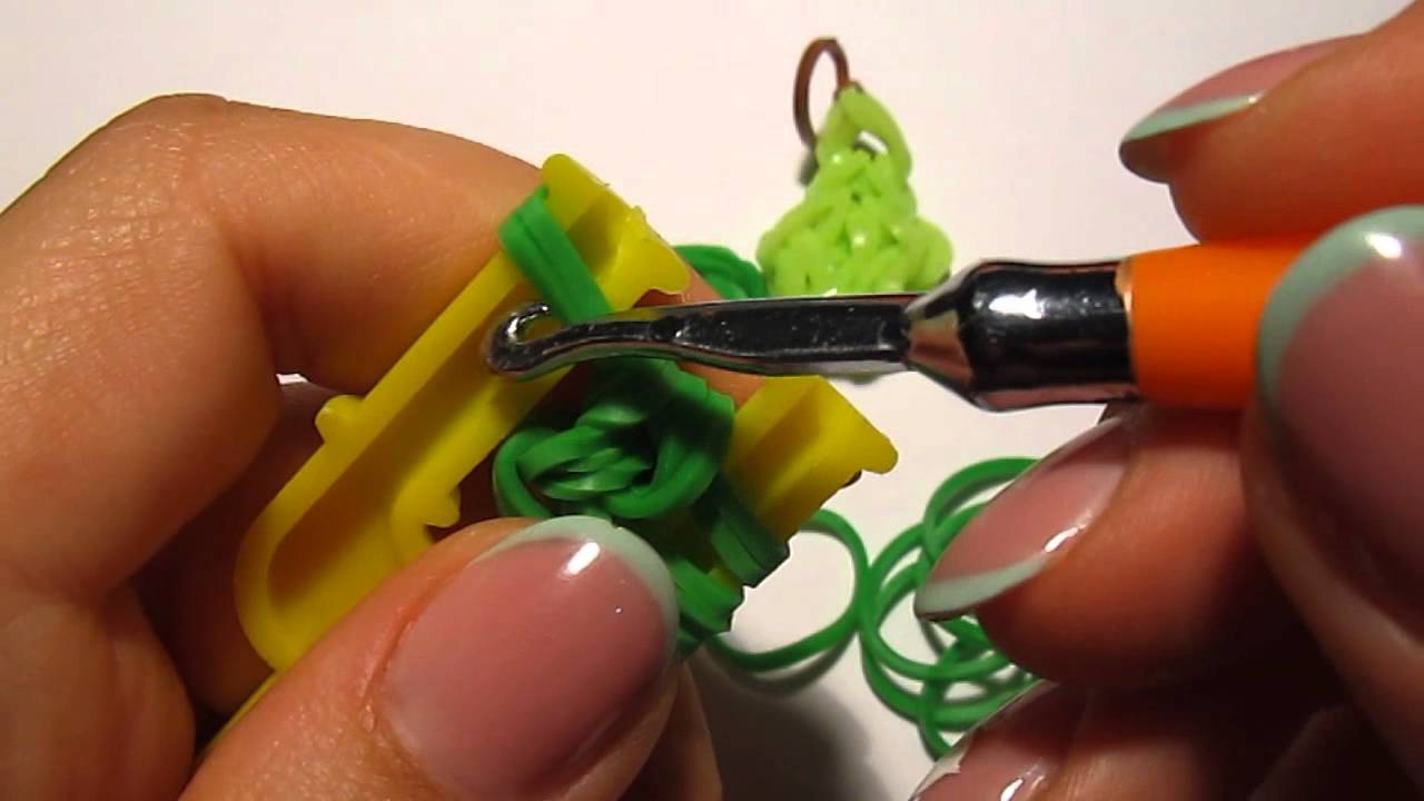 ГРУША из резинок на рогатке. Овощи и фрукты из резинок | PEAR Rainbow Loom