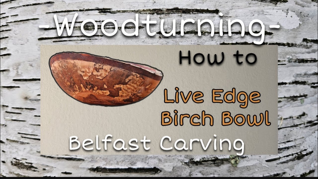Wood Turning - Live Edge Birch Bowl with great spalting