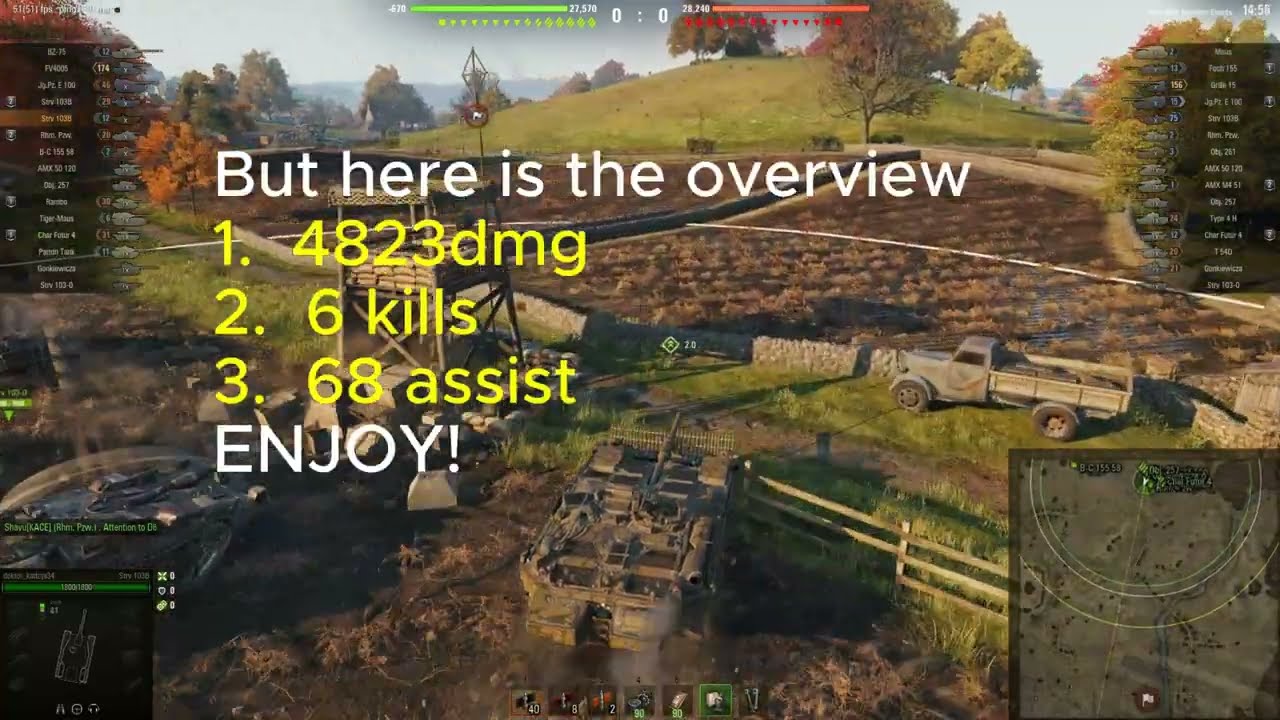 World of tanks Swedish Tank Destroyer Strv103B miracle game