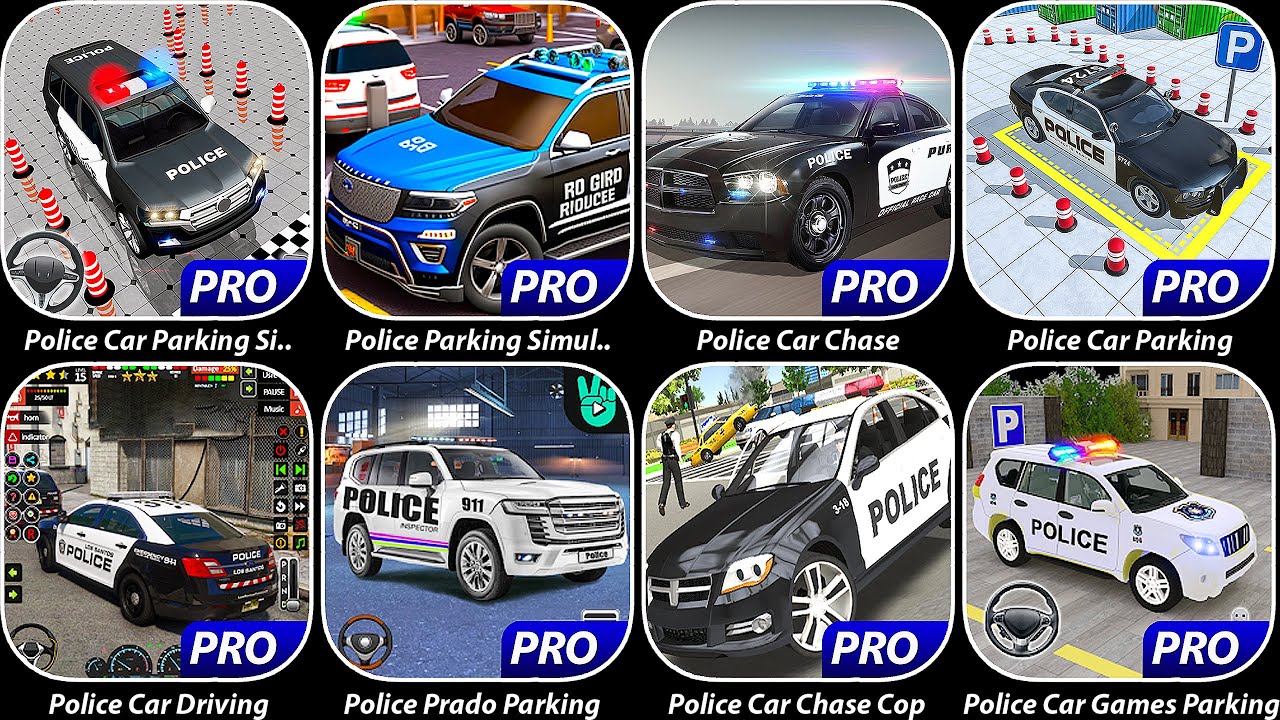 Police Parking Simulator,Police Car Chase,Police Car Driving,Police Prado Parking,Police Car Games