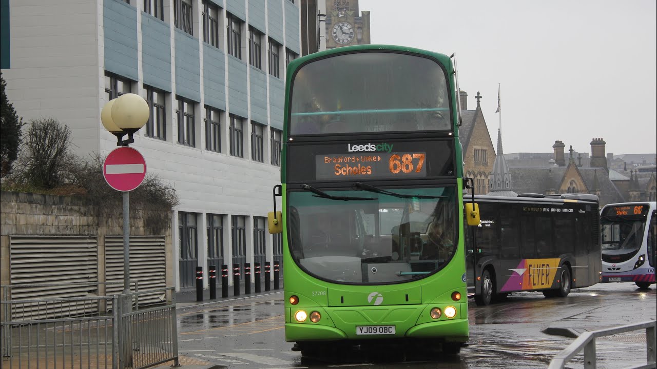 *Nice Sounding * | First Bradford |37708 YJ09 OBC | Volvo B9TL Wright Eclipse Gemini | Service 686 