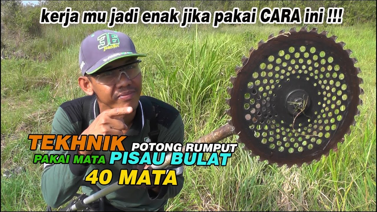 PASTI ENAK!!! Cara Potong Rumput Lebat dan Rimbun Pakai Mata Pisau Bulat Merek Tasco 40 Mata