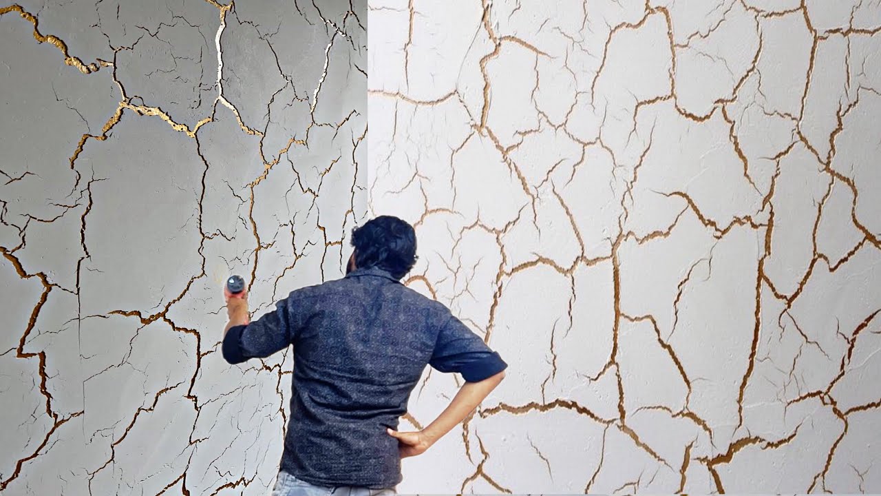 Crackle effect|wall designing|texture paintings|Diy