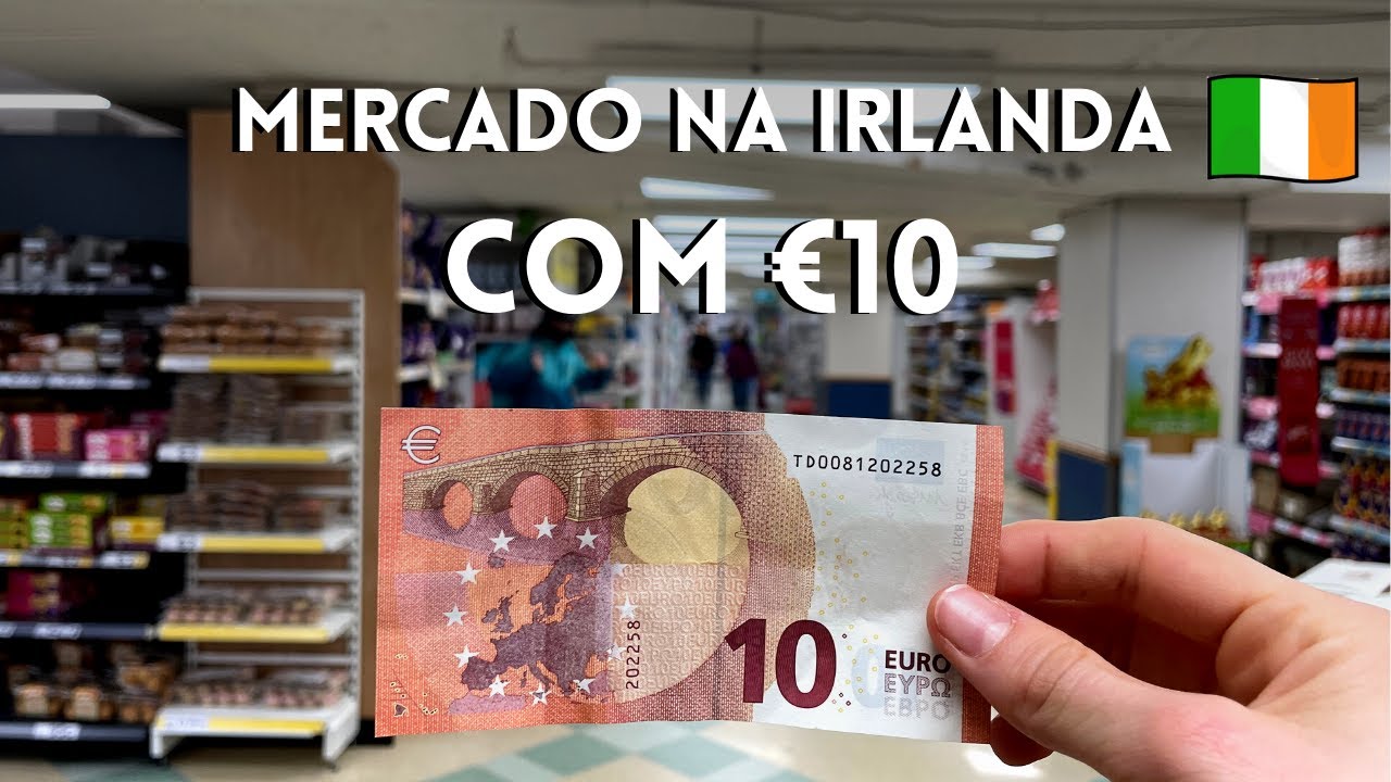 Compramos TUDO ISSO com apenas €10 | Mercado na IRLANDA