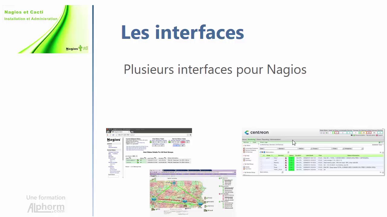 Présentation de Nagios, Centreon, nagvis et Cacti