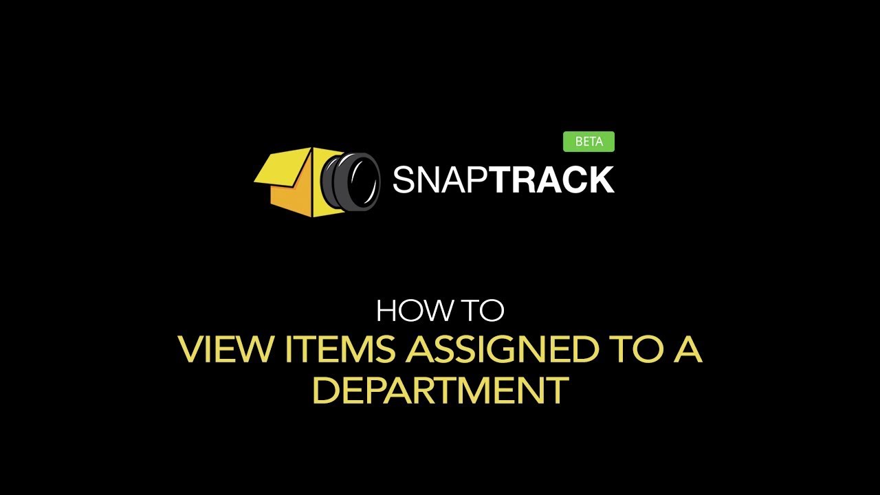 How To View Items Assigned To A Department - Departments Page - Assets