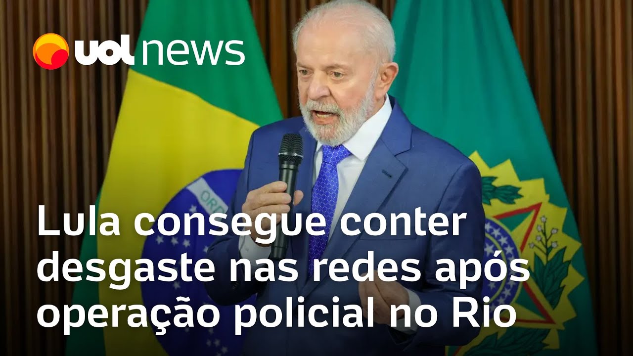 Lula freia queda nas redes ap&oacute;s crise da opera&ccedil;&atilde;o policial no Rio, mostra levantamento
