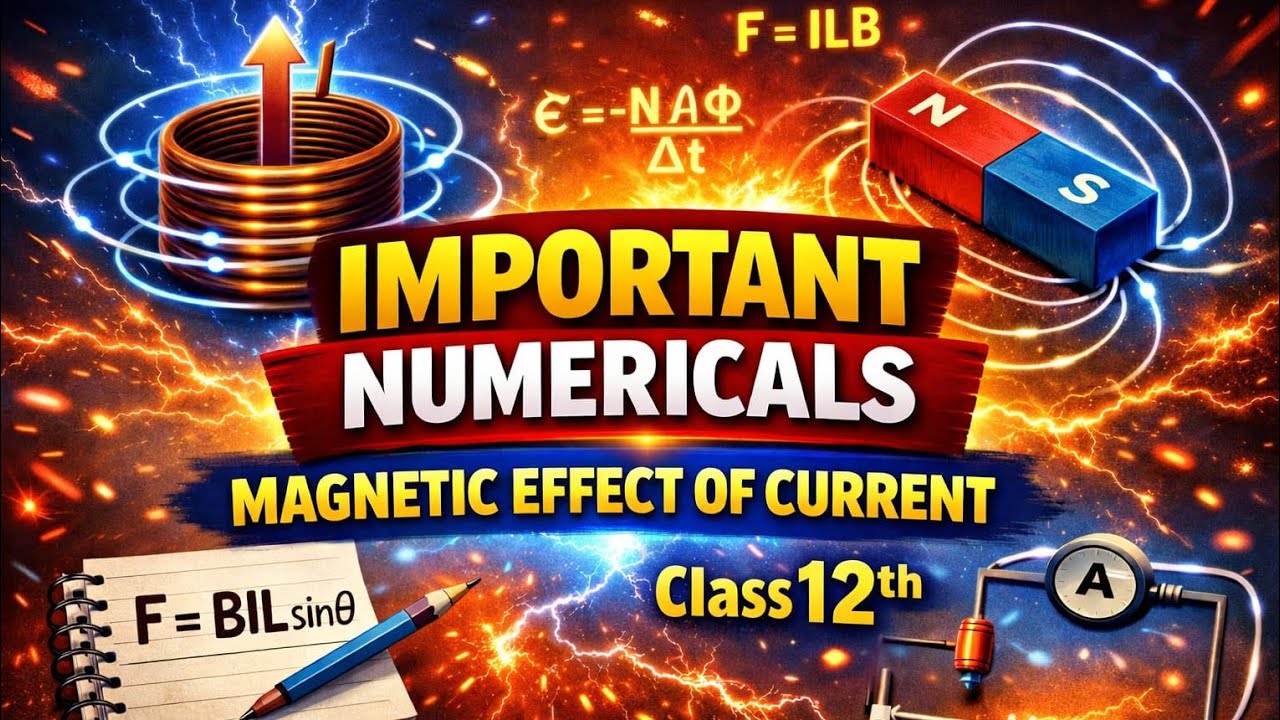 class 12th physics important numericals of magnetic effect of current