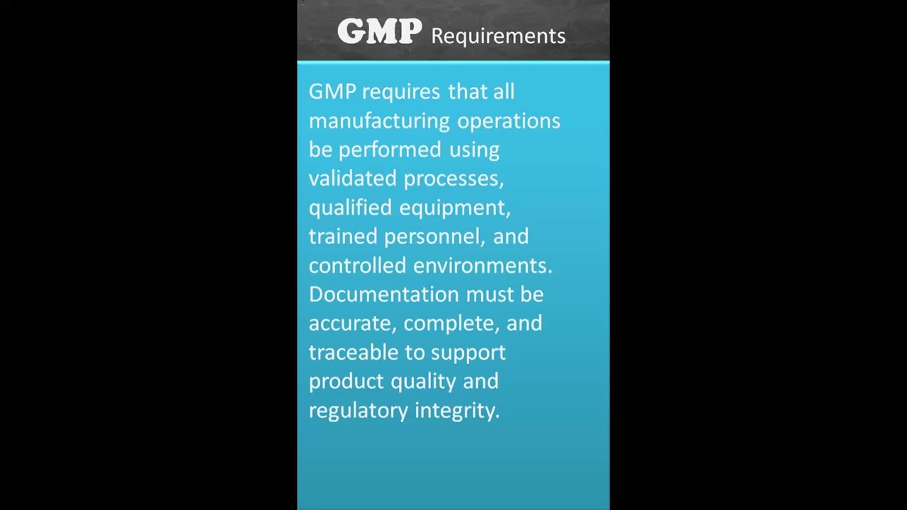 GMP Requirements