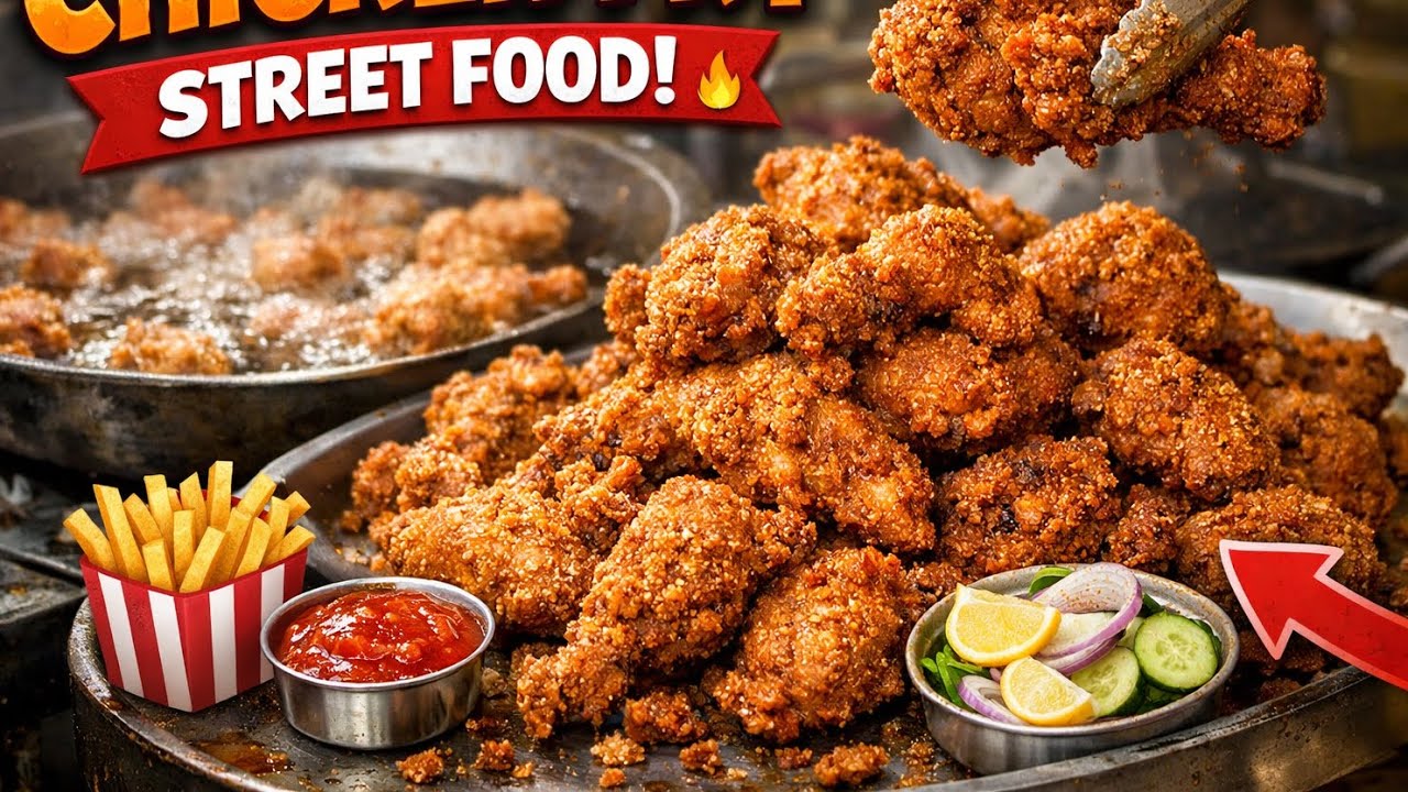 rispy Chicken Fry Street Food | Amazing Street Cooking